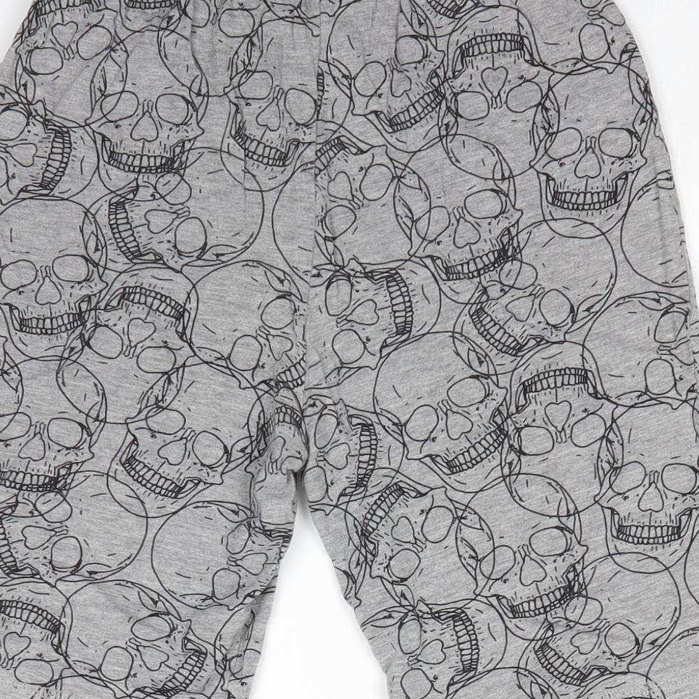 George Boys Grey Solid Cotton  Sleep Shorts Size 10-11 Years