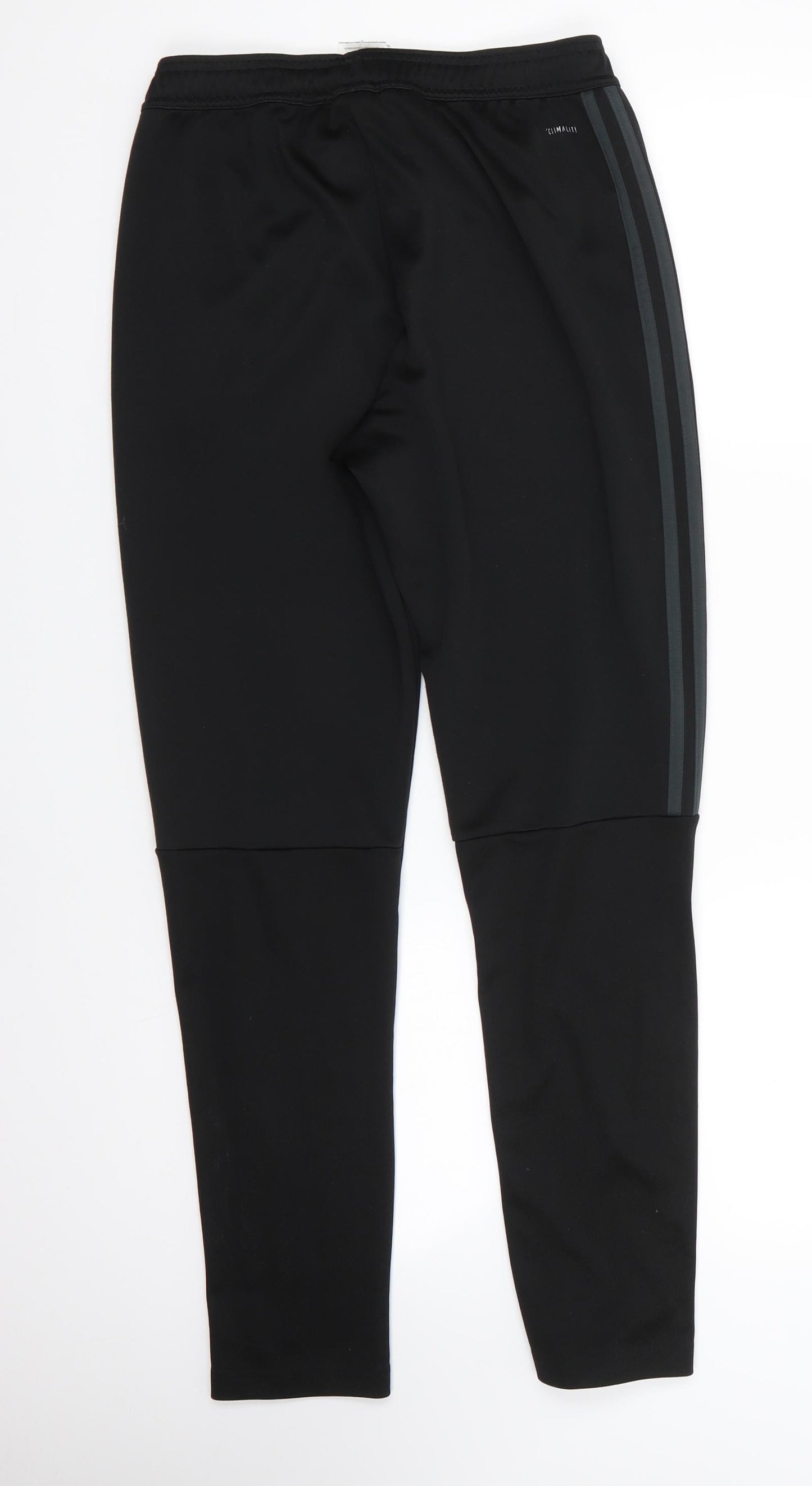 adidas Boys Black  Polyester Jogger Trousers Size 13-14 Years  Regular