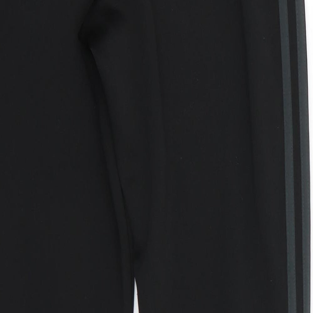 adidas Boys Black  Polyester Jogger Trousers Size 13-14 Years  Regular