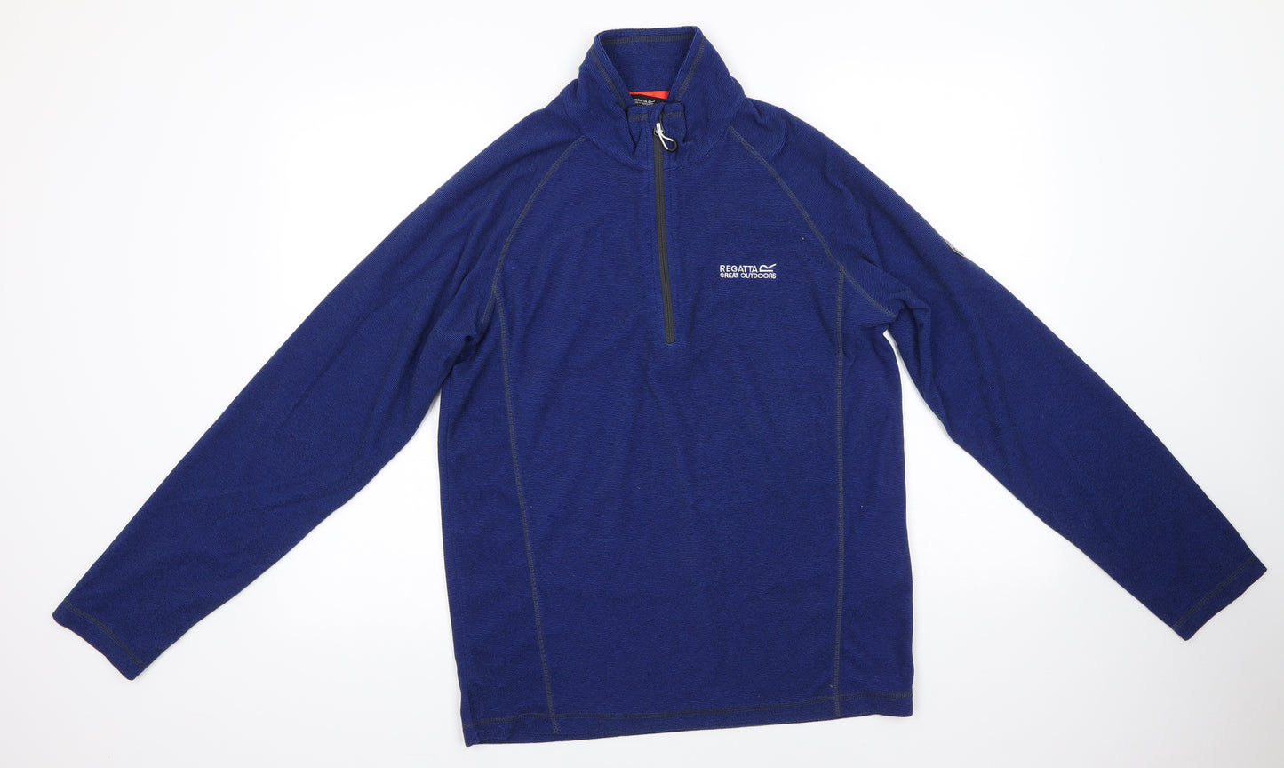 Regatta Mens Blue High Neck  Polyester Pullover Jumper Size M