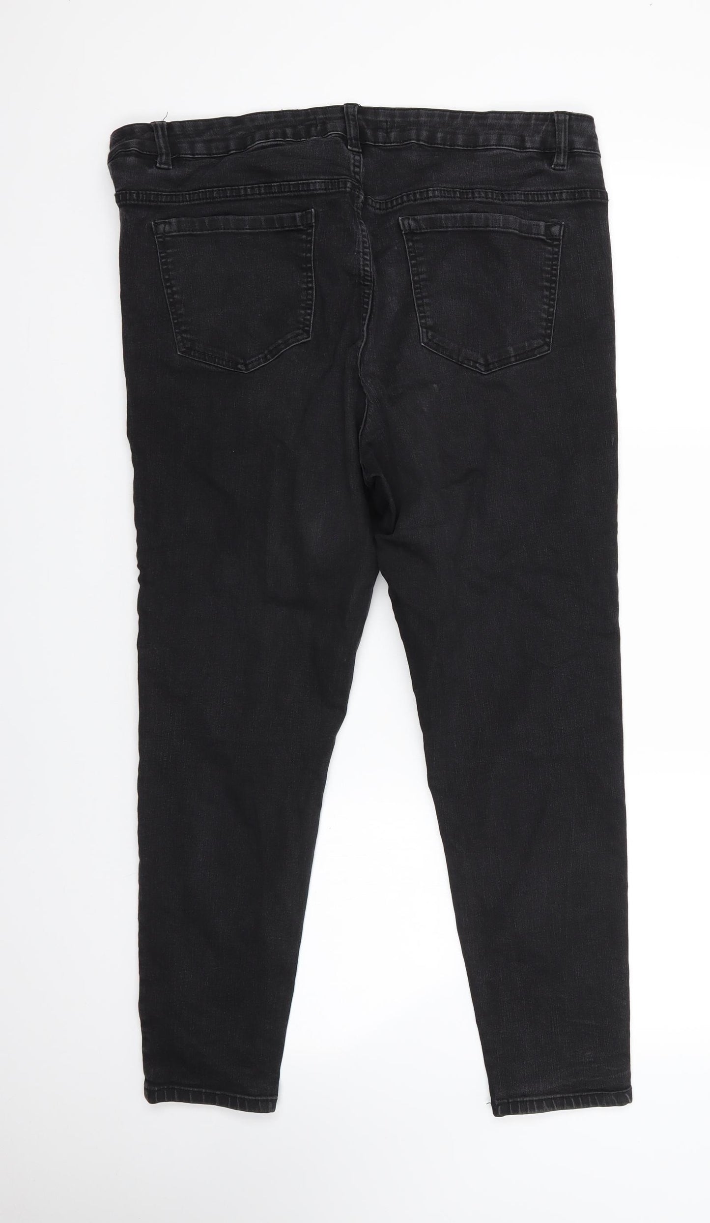 George Womens Grey  Cotton Skinny Jeans Size 18 L25 in Regular  - Short