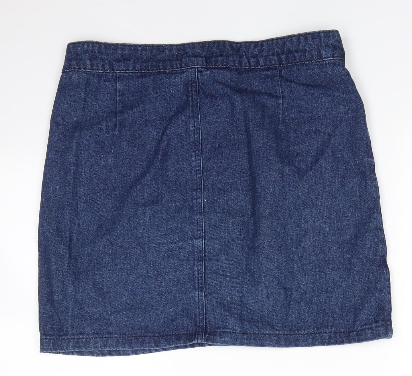 TU Womens Blue  Cotton A-Line Skirt Size 12