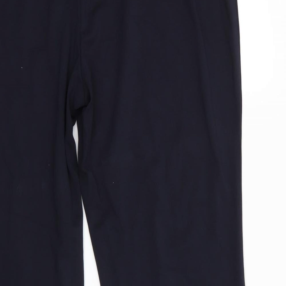M&S Womens Blue  Viscose Dress Pants Trousers Size 20 L27 in Regular