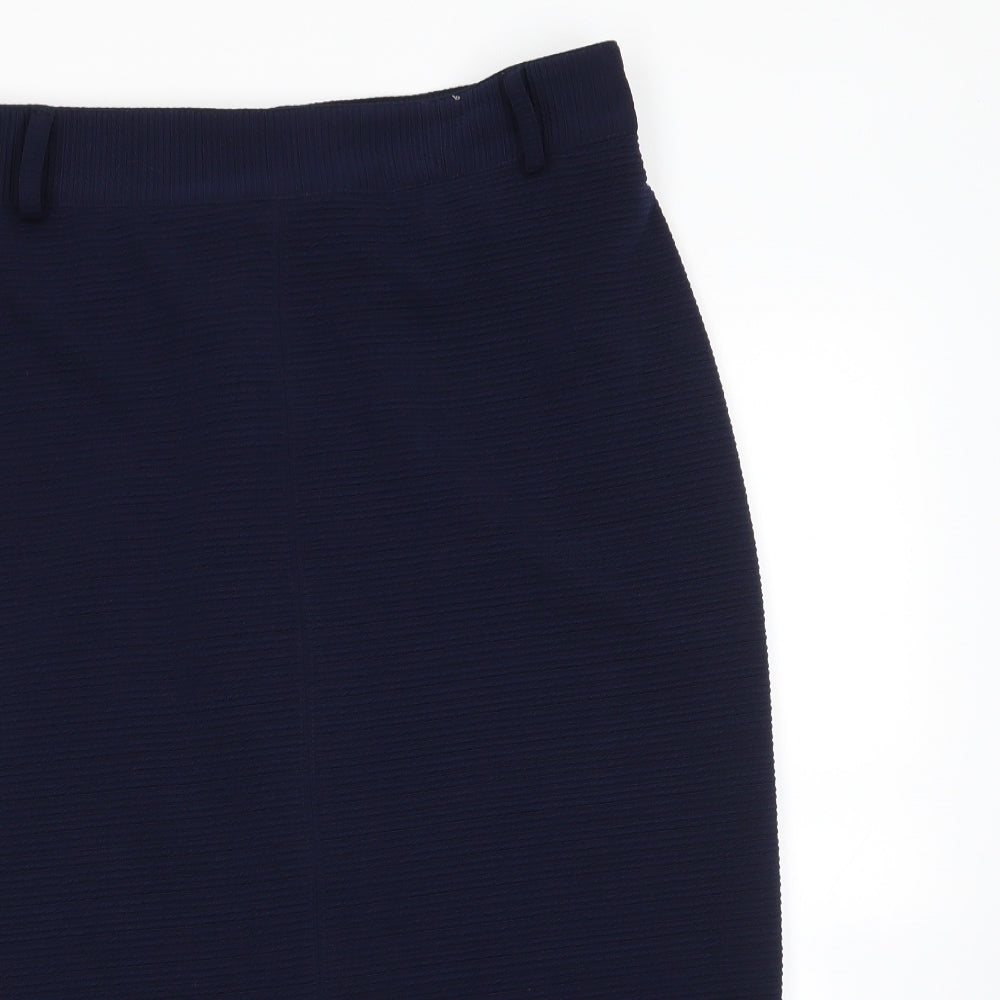 TU Womens Blue  Polyester Straight & Pencil Skirt Size 18