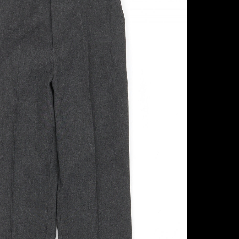 M&S Boys Grey  Polyester Dress Pants Trousers Size 8-9 Years  Regular  - Plus School