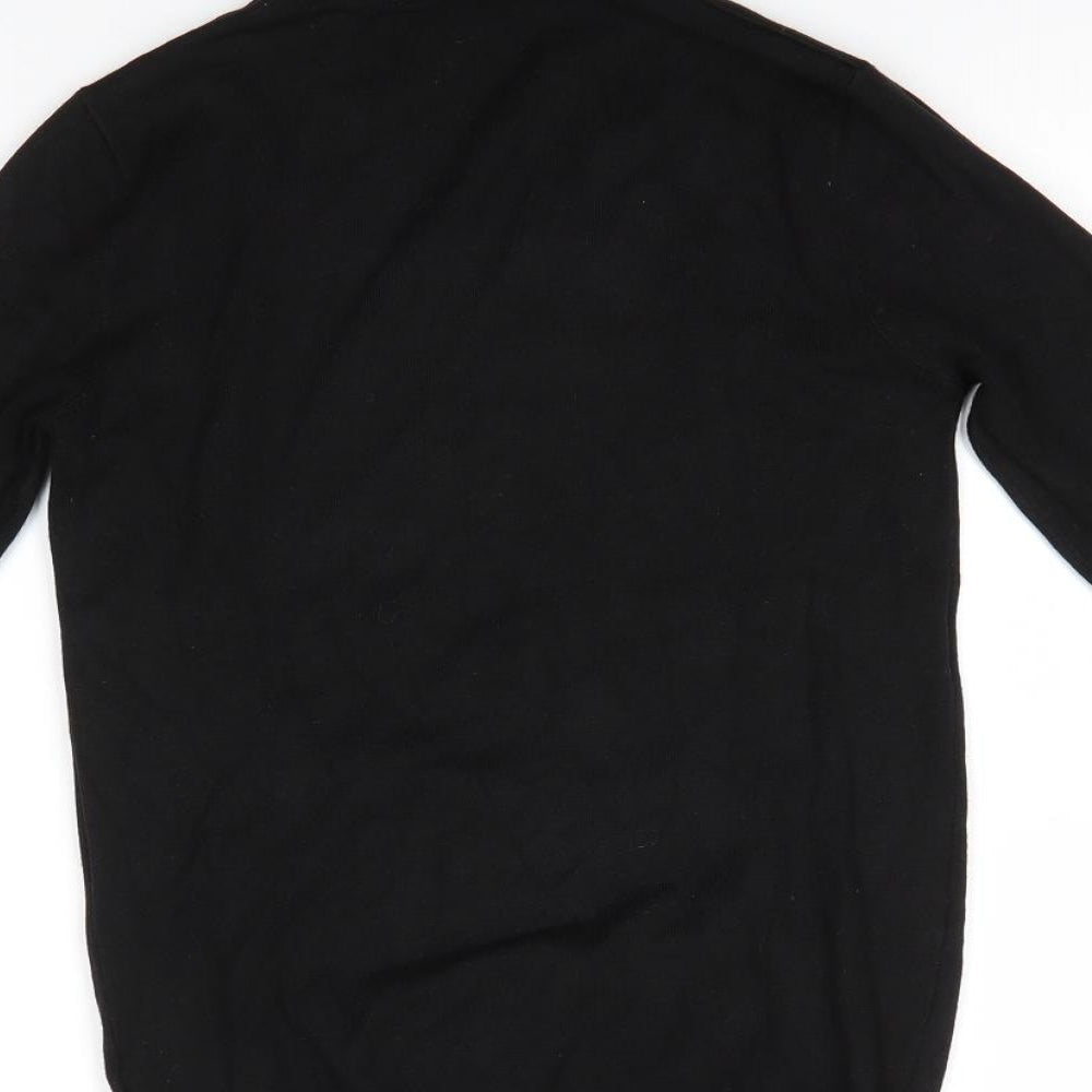 Peacocks Womens Black High Neck  Viscose Pullover Jumper Size 10