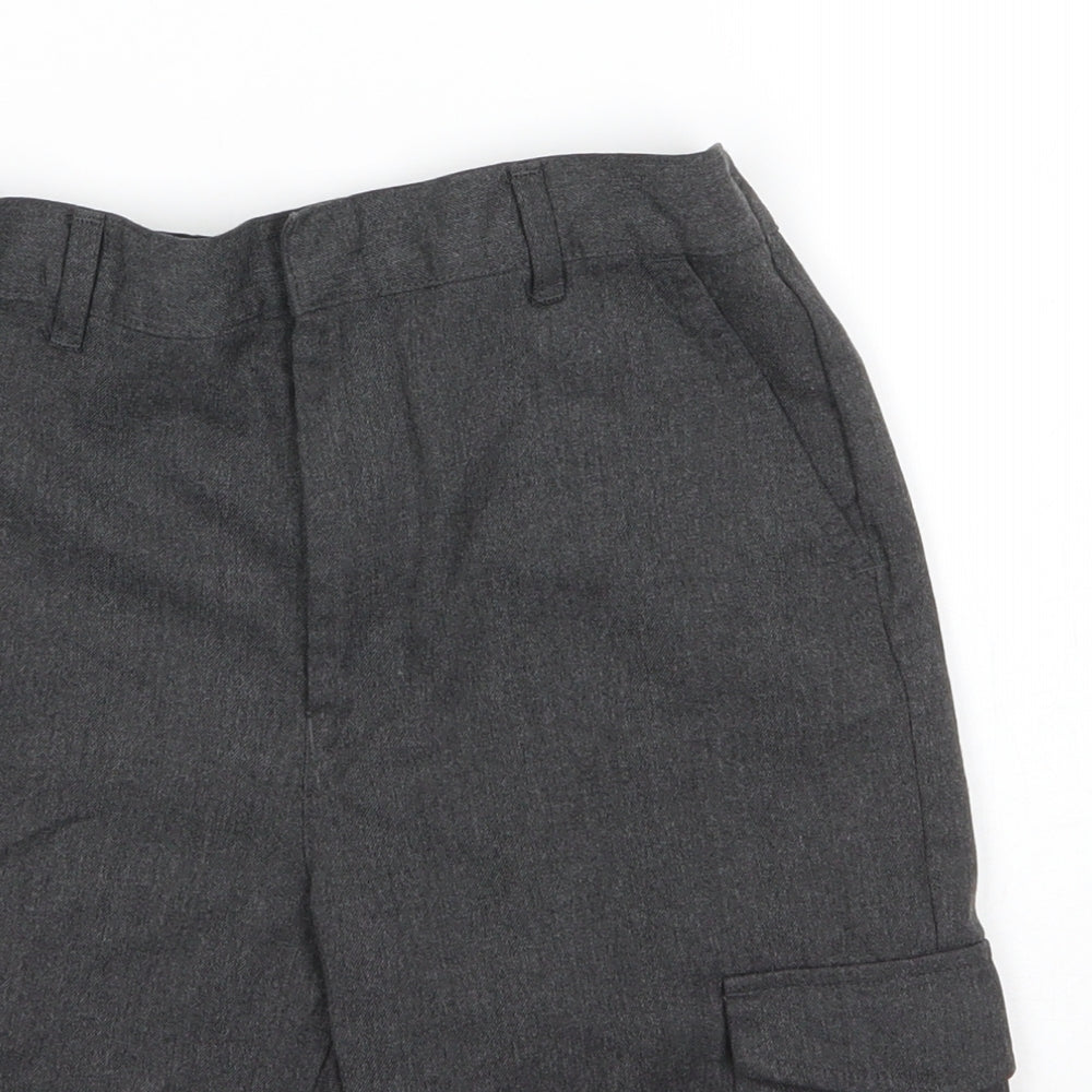 M&S Boys Grey  Polyester Cargo Shorts Size 10-11 Years  Regular  - School