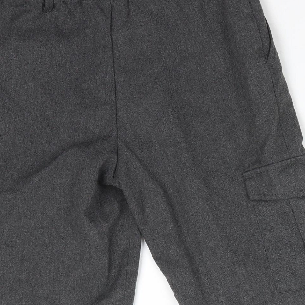 M&S Boys Grey  Polyester Cargo Shorts Size 10-11 Years  Regular  - School
