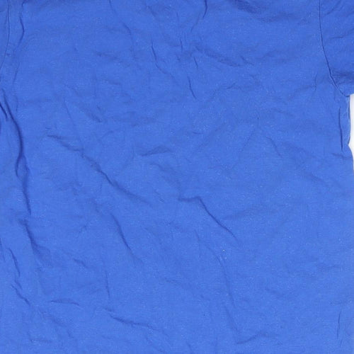 Gildan Boys Blue  100% Cotton Basic T-Shirt Size 7-8 Years Round Neck  - Tractors