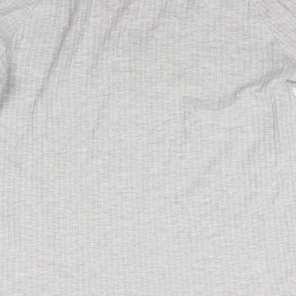 Primark Womens Grey  Cotton Basic Blouse Size 4 V-Neck - Loungewear