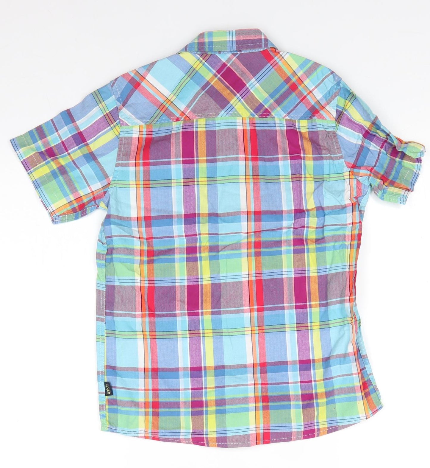Ted Baker Boys Multicoloured Check 100% Cotton Basic Button-Up Size 10 Years Collared