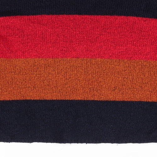New Look Womens Multicoloured High Neck Striped Acrylic Pullover Jumper Size S
