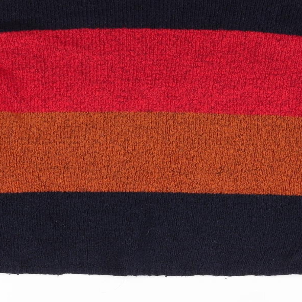 New Look Womens Multicoloured High Neck Striped Acrylic Pullover Jumper Size S