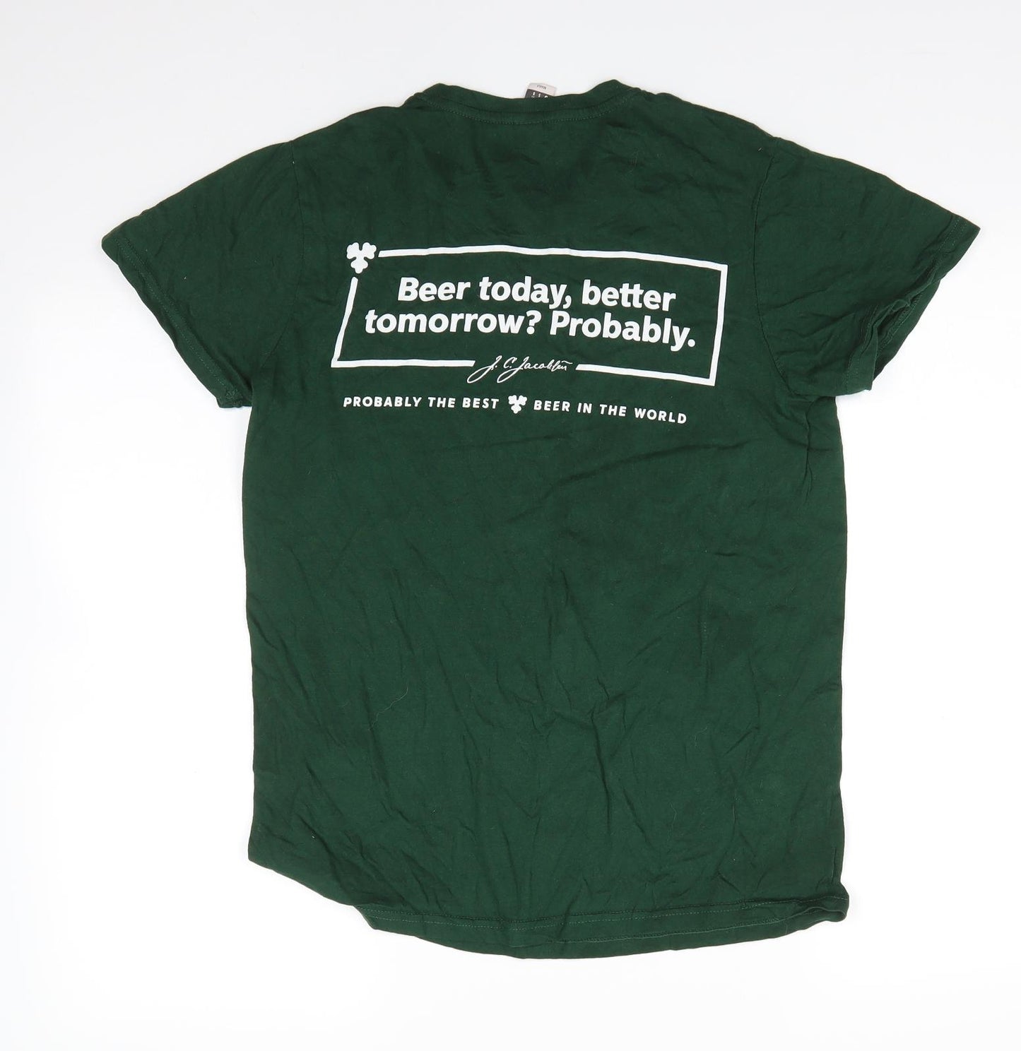 Roly Womens Green  100% Cotton Basic T-Shirt Size S Round Neck - Carlsberg