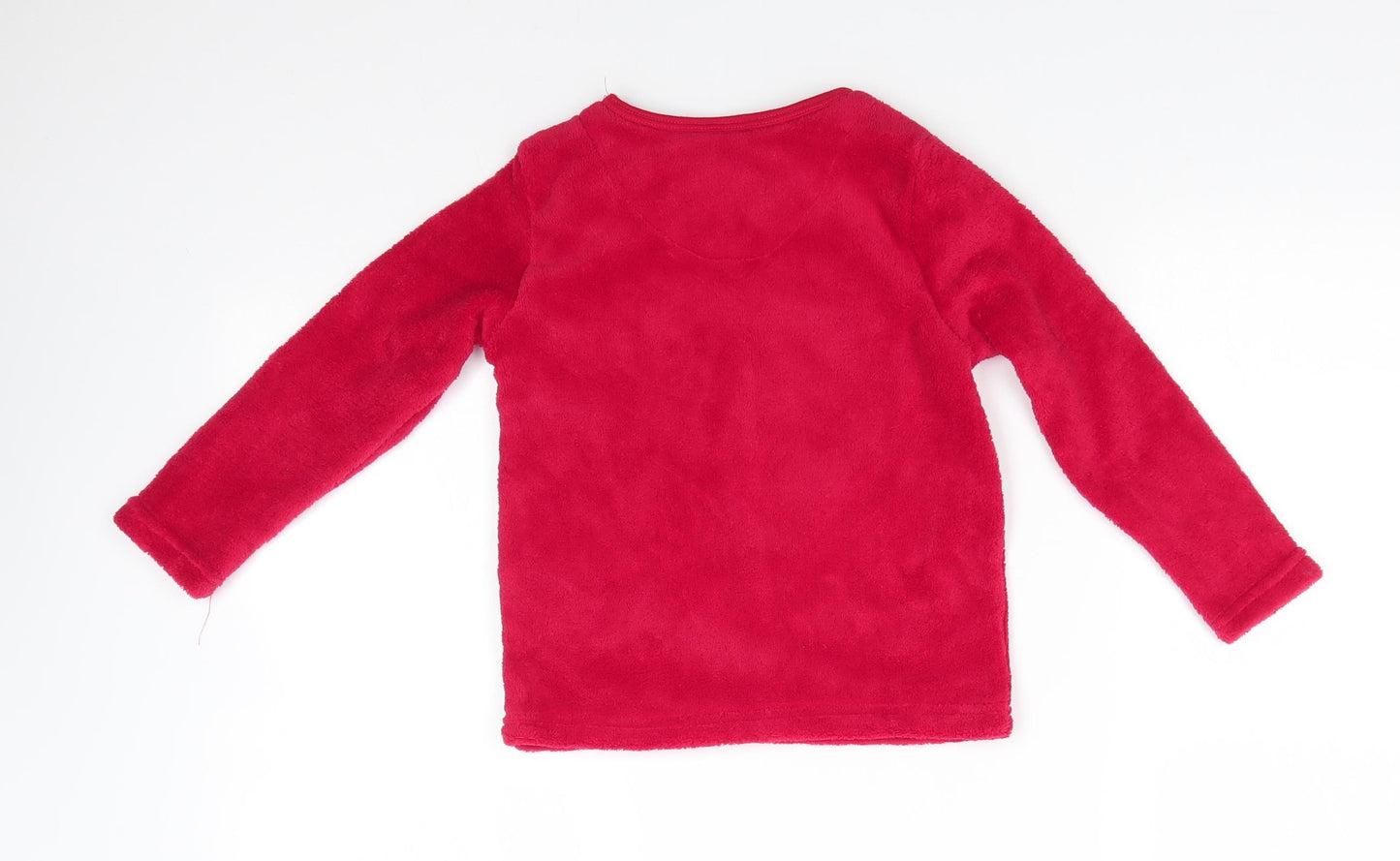 Primark Girls Red Solid Polyester Top Pyjama Top Size 4-5 Years   - Christmas