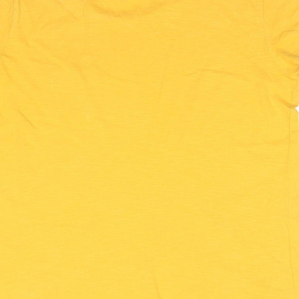 Principles Womens Yellow  100% Cotton Basic T-Shirt Size 14 Round Neck