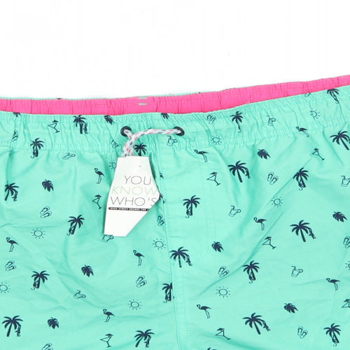 You Know Who's Mens Green  Polyester Sweat Shorts Size 4XL  Regular