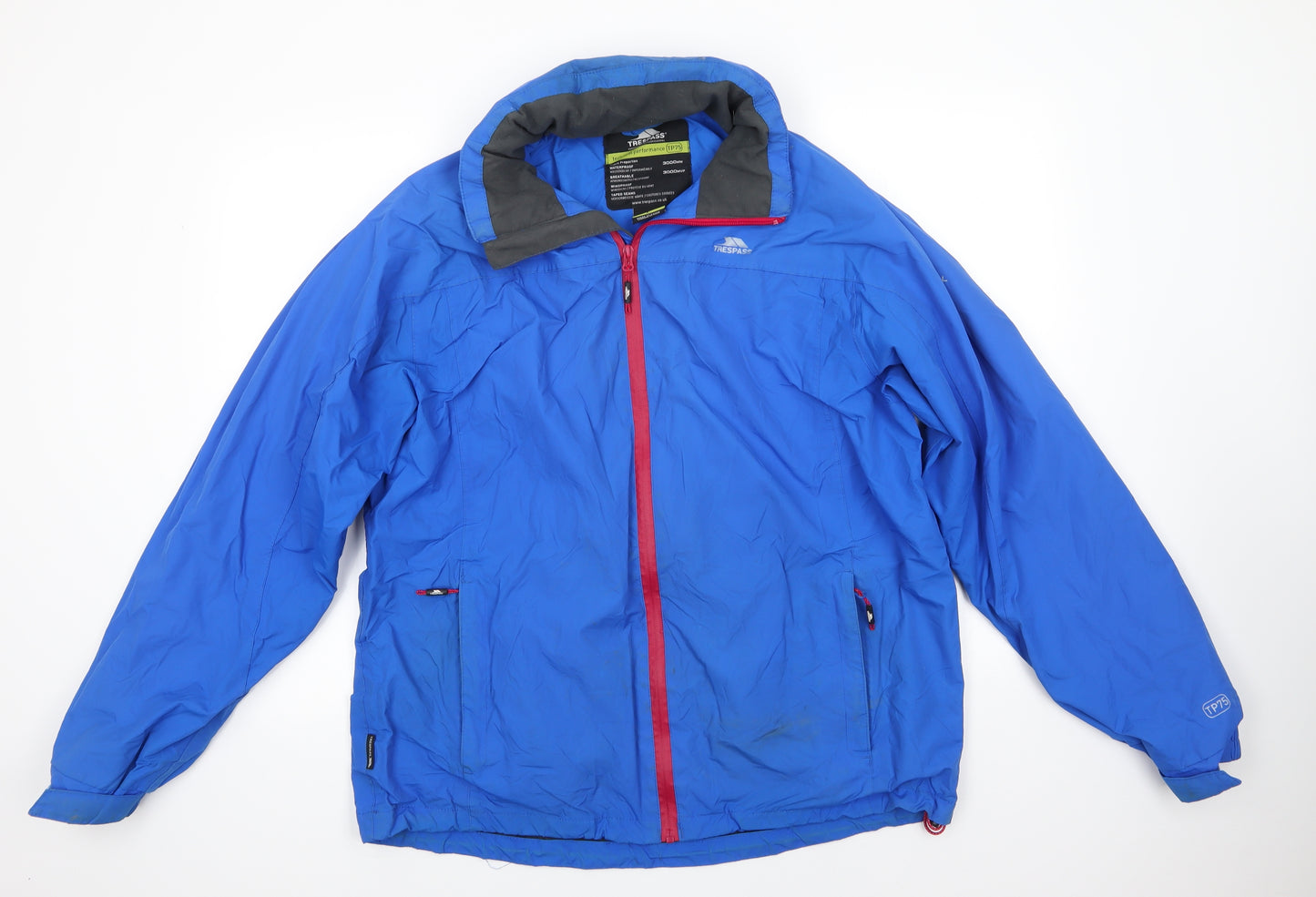 Trespass Mens Blue   Rain Coat Coat Size L