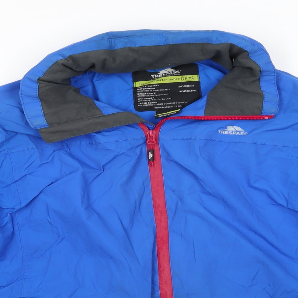 Trespass Mens Blue   Rain Coat Coat Size L