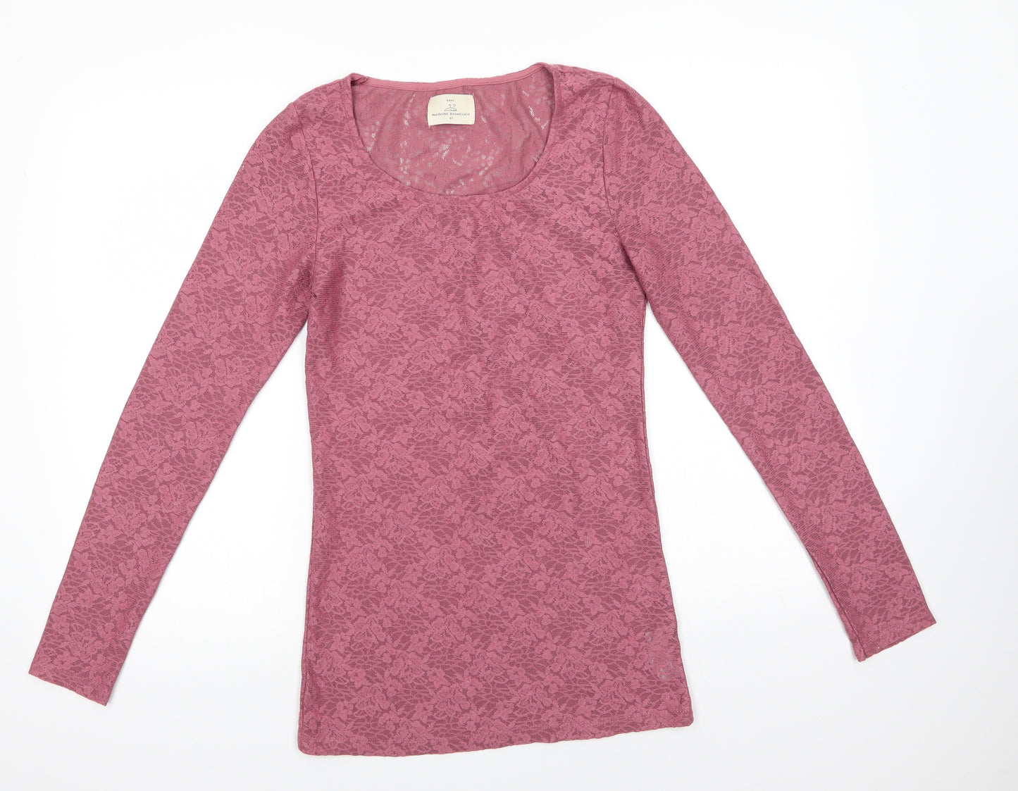 NEXT Womens Pink  Polyester Basic Blouse Size 10 Round Neck