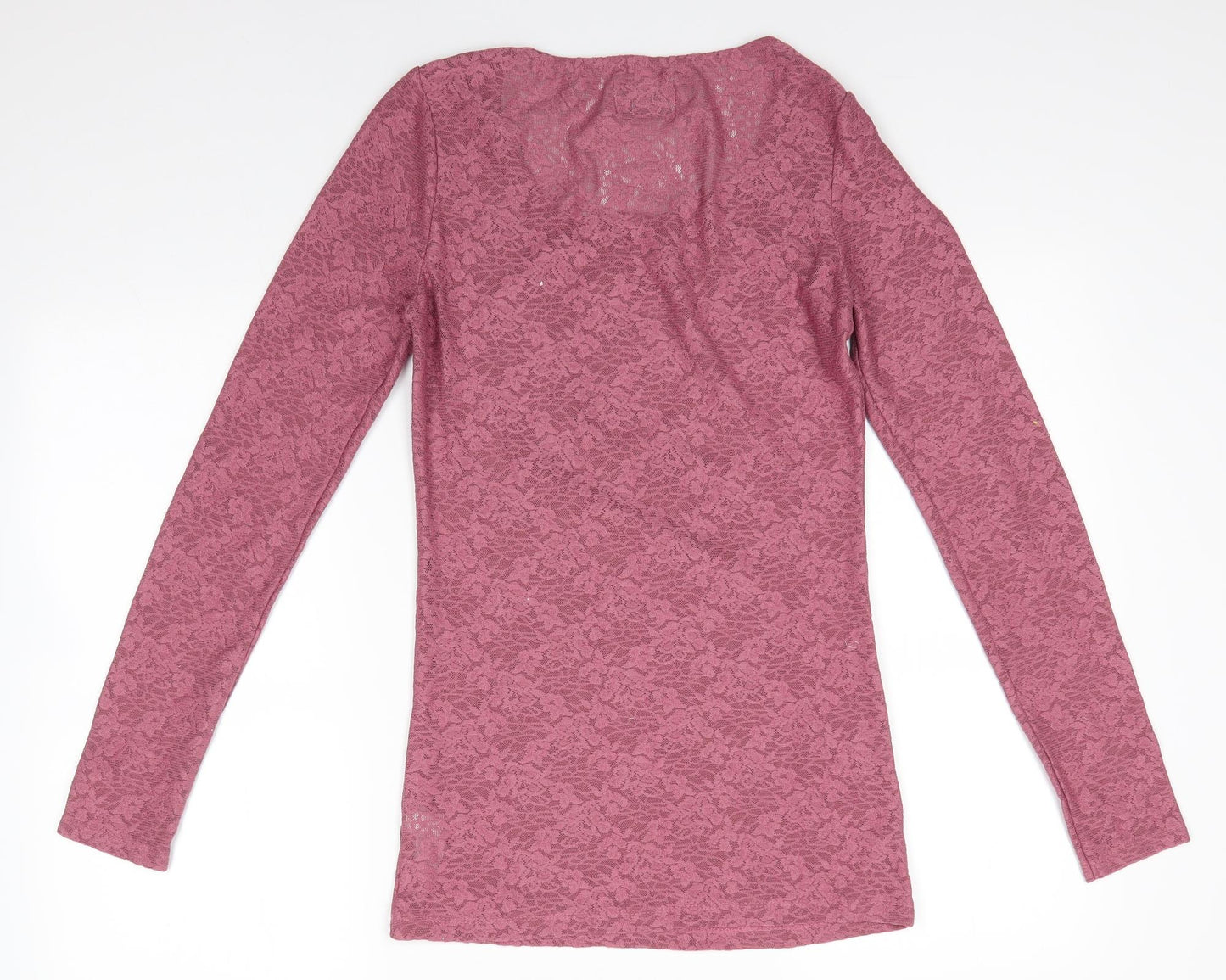 NEXT Womens Pink  Polyester Basic Blouse Size 10 Round Neck