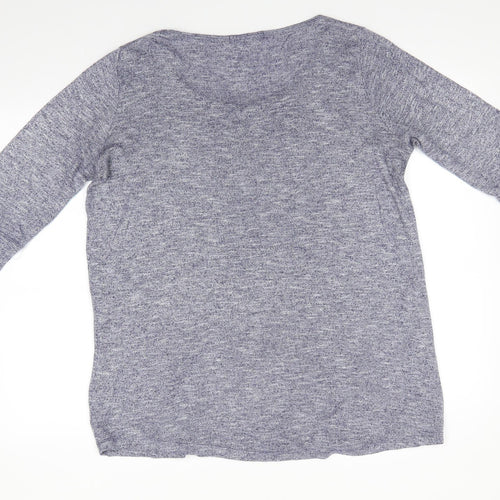 George Womens Blue  Viscose Basic Blouse Size 16 Round Neck
