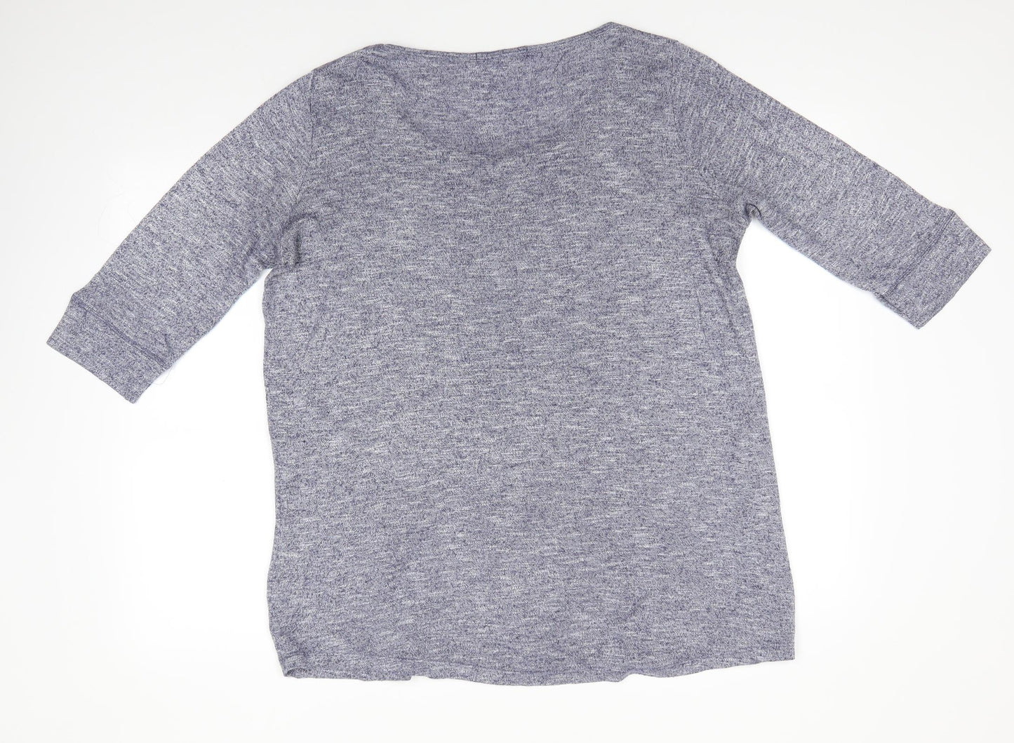 George Womens Blue  Viscose Basic Blouse Size 16 Round Neck