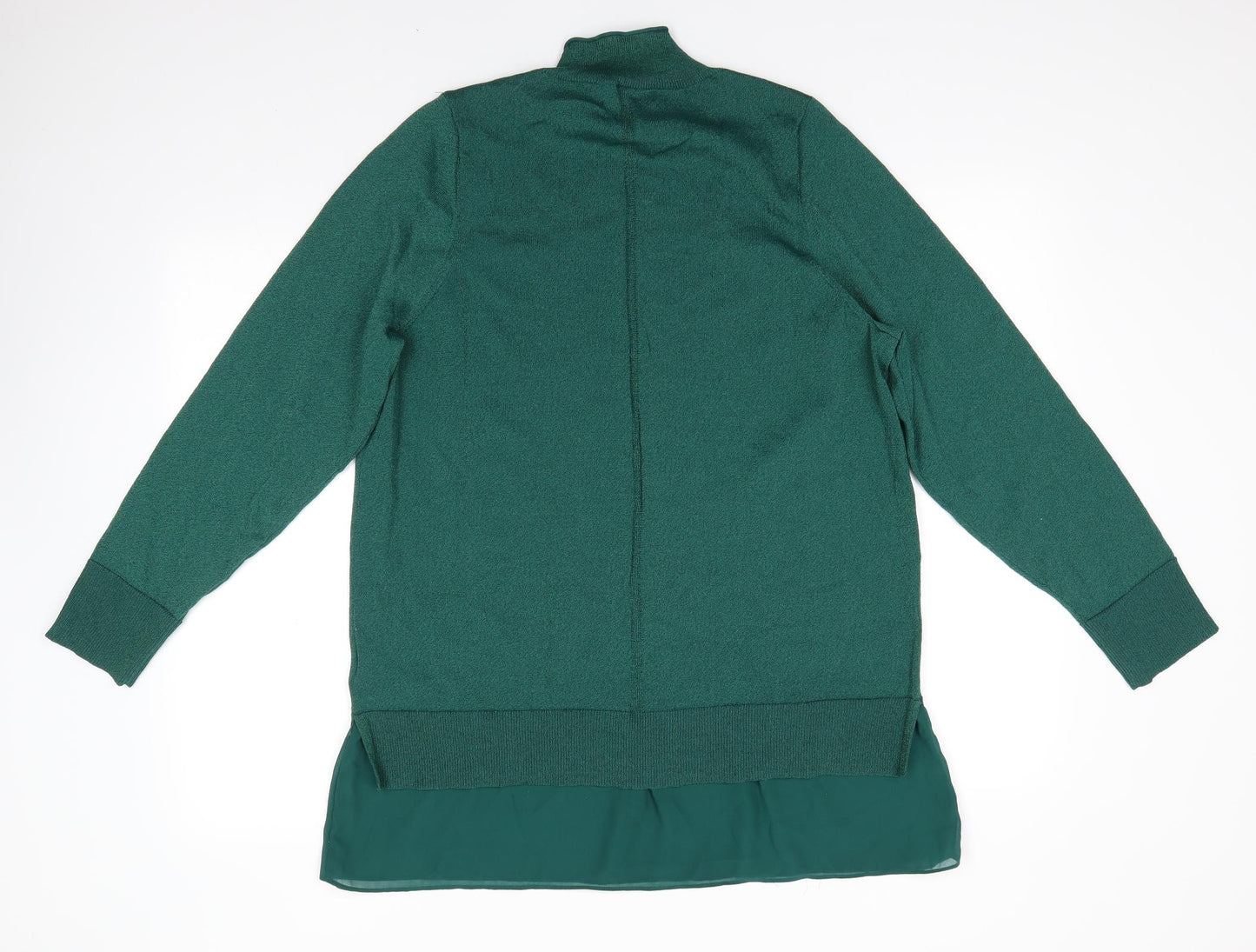 NEXT Womens Green High Neck  Viscose Pullover Jumper Size L