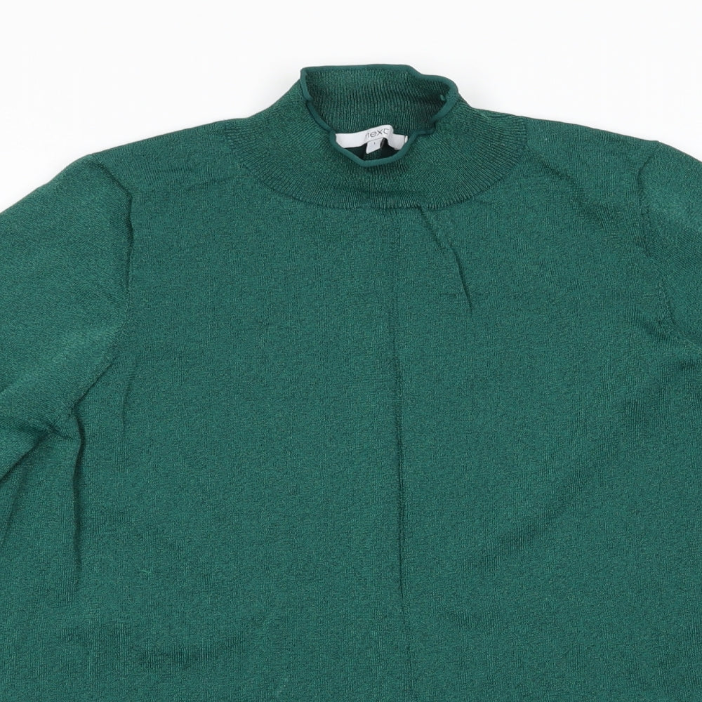 NEXT Womens Green High Neck  Viscose Pullover Jumper Size L