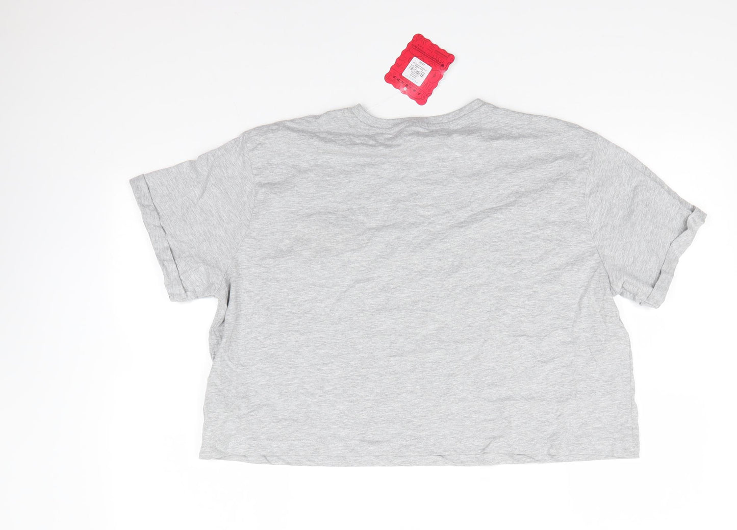 Primark Womens Grey  Cotton Basic T-Shirt Size XL Round Neck - Friends