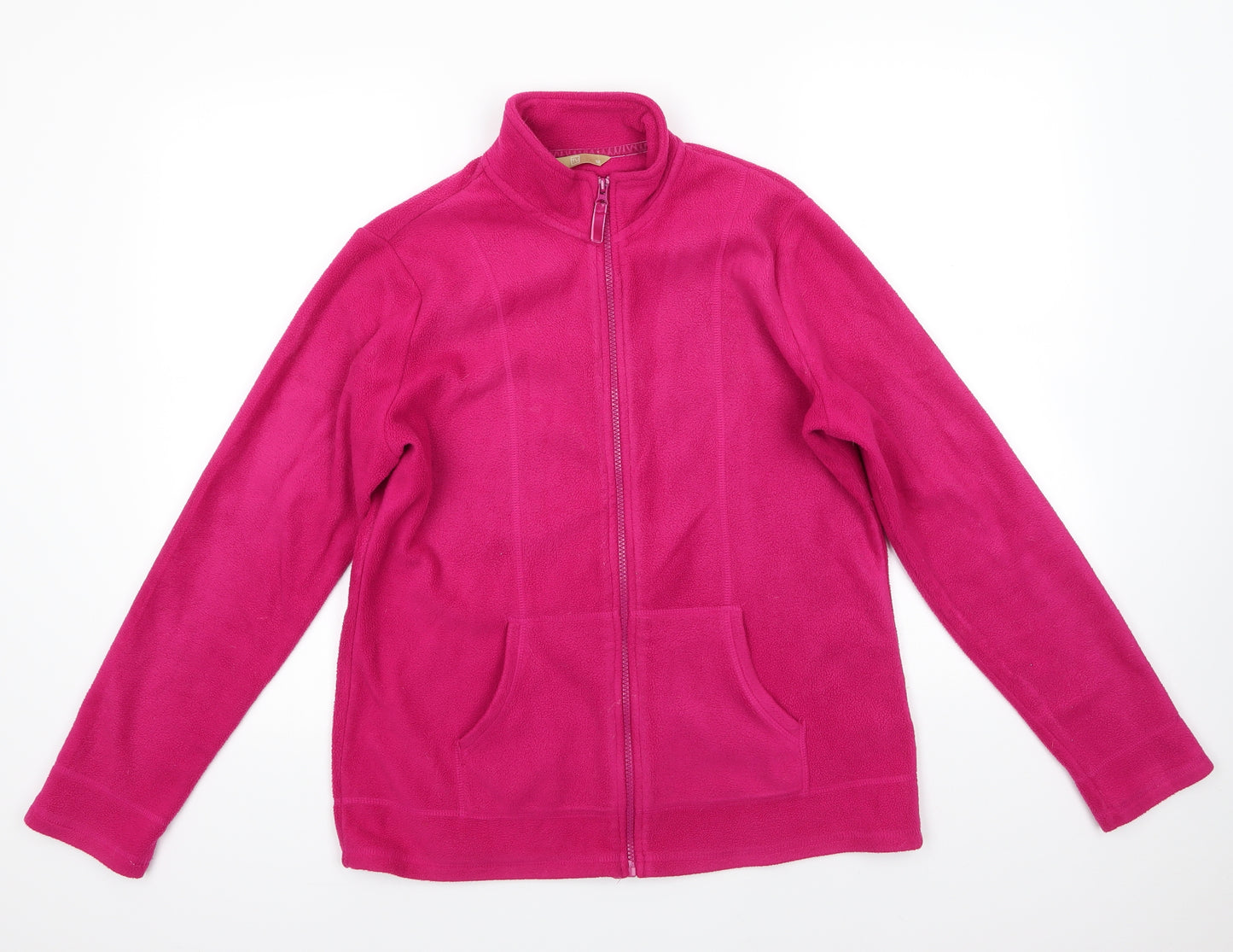 TU Womens Pink High Neck  Polyester Pullover Jumper Size 12