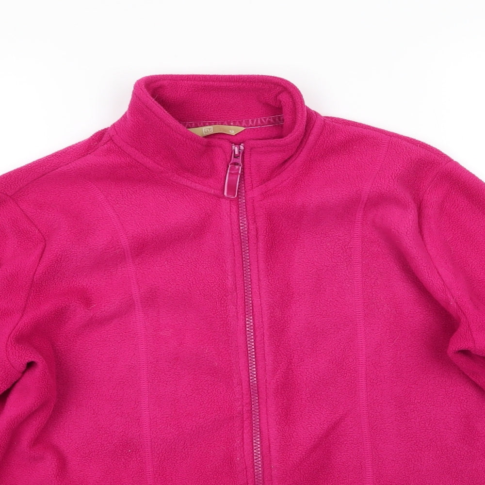 TU Womens Pink High Neck  Polyester Pullover Jumper Size 12