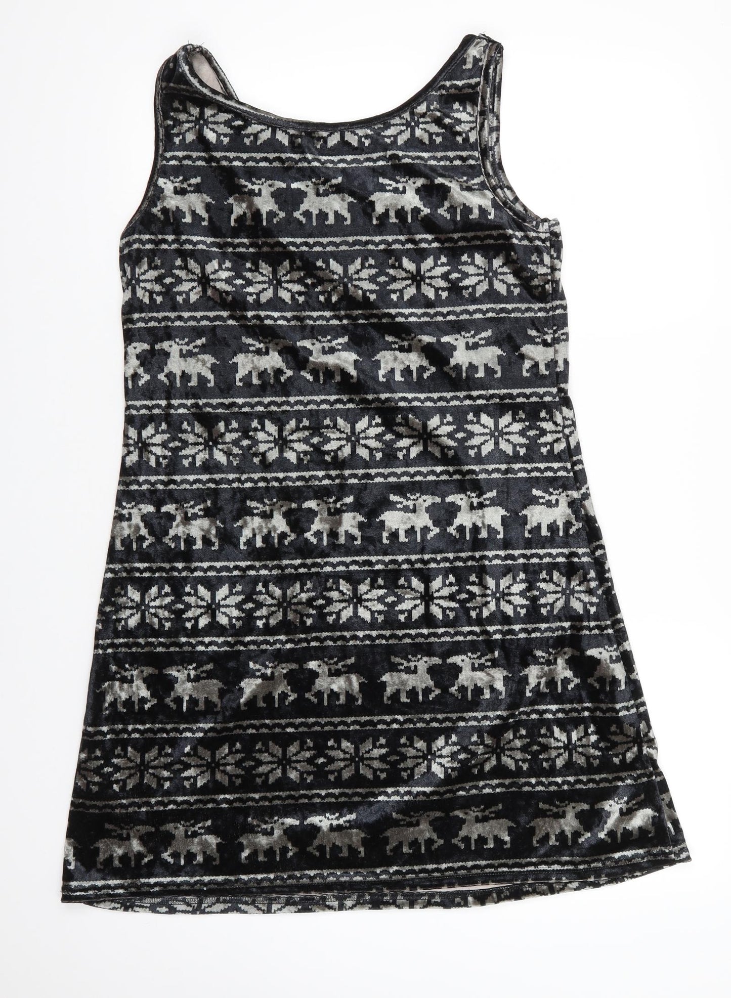 Uttam London Womens Multicoloured  Polyester Tank Dress  Size L  Round Neck  - Christmas