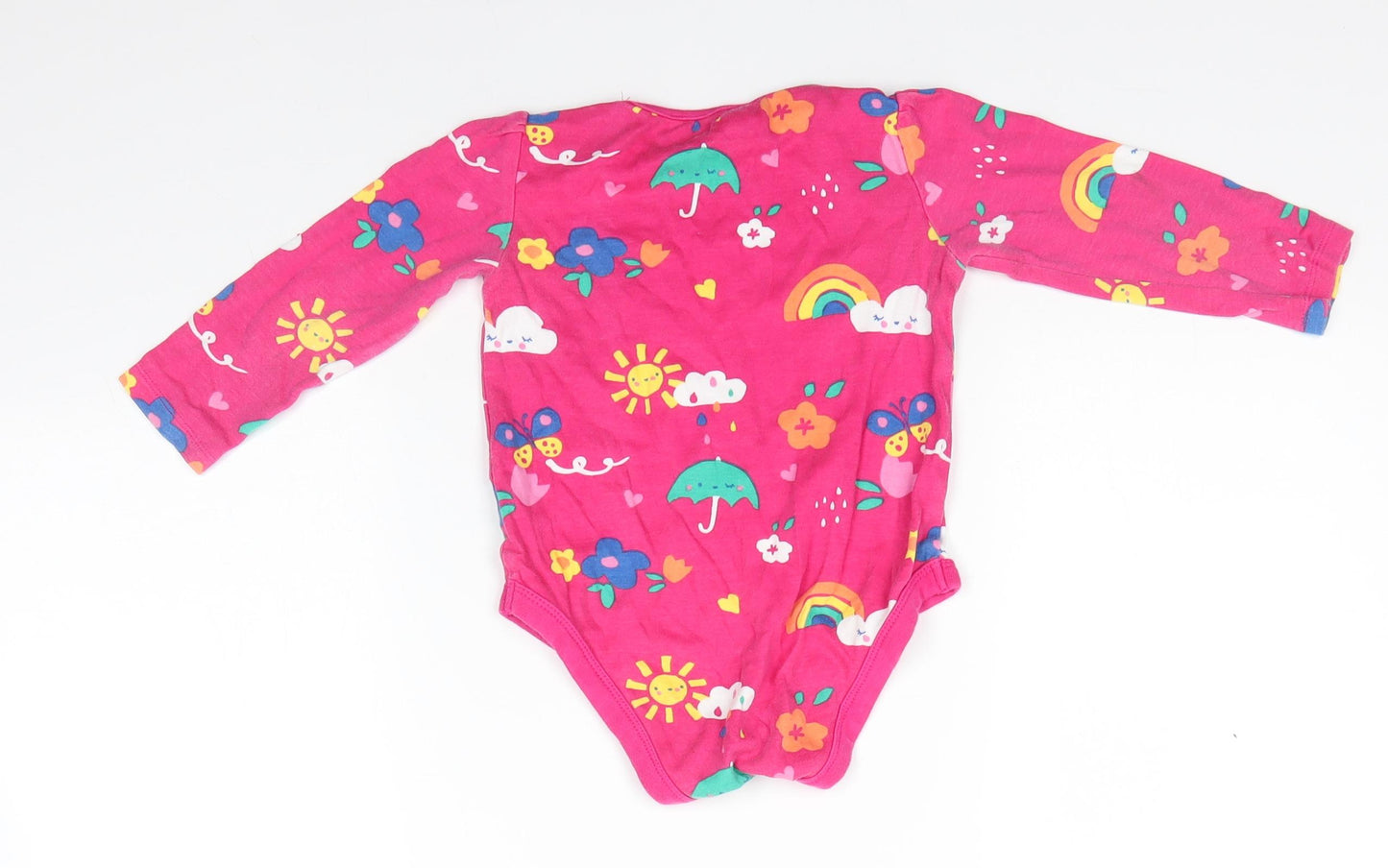 F&F Baby Pink Flecked 100% Cotton Babygrow One-Piece Size 18-24 Months
