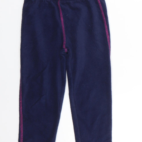 Crane Girls Blue  Polyester Jogger Trousers Size 3-4 Years  Regular