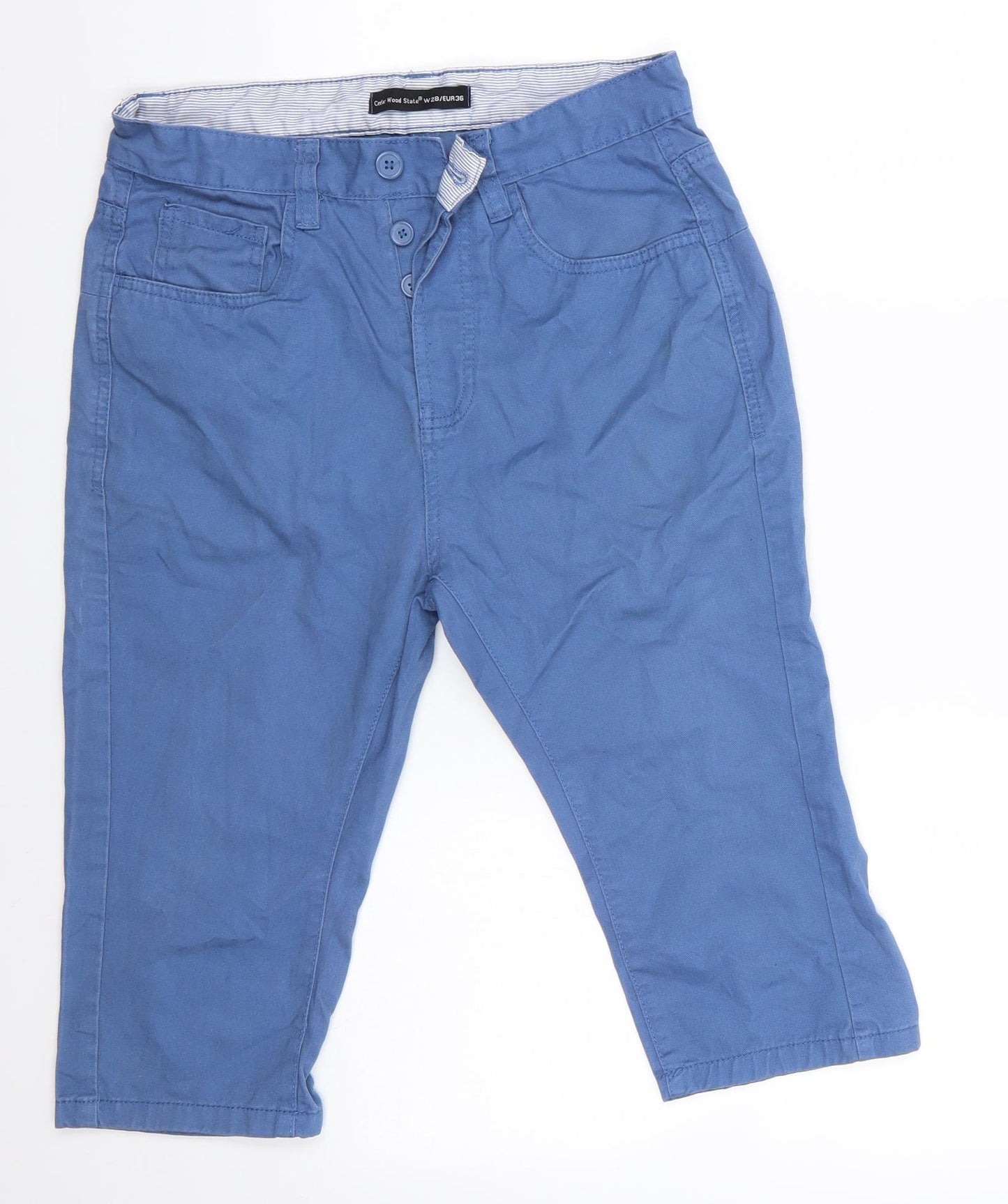 Primark Mens Blue  Cotton Sweat Shorts Size 28 in  Regular