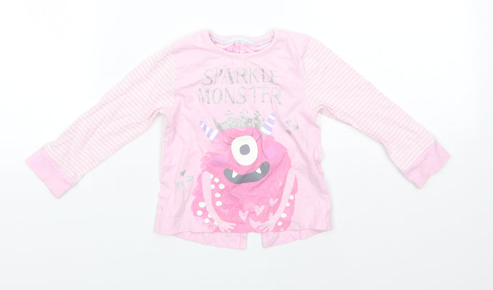 Matalan Baby Pink 100% Cotton Basic Casual Size 12-18 Months Round Neck