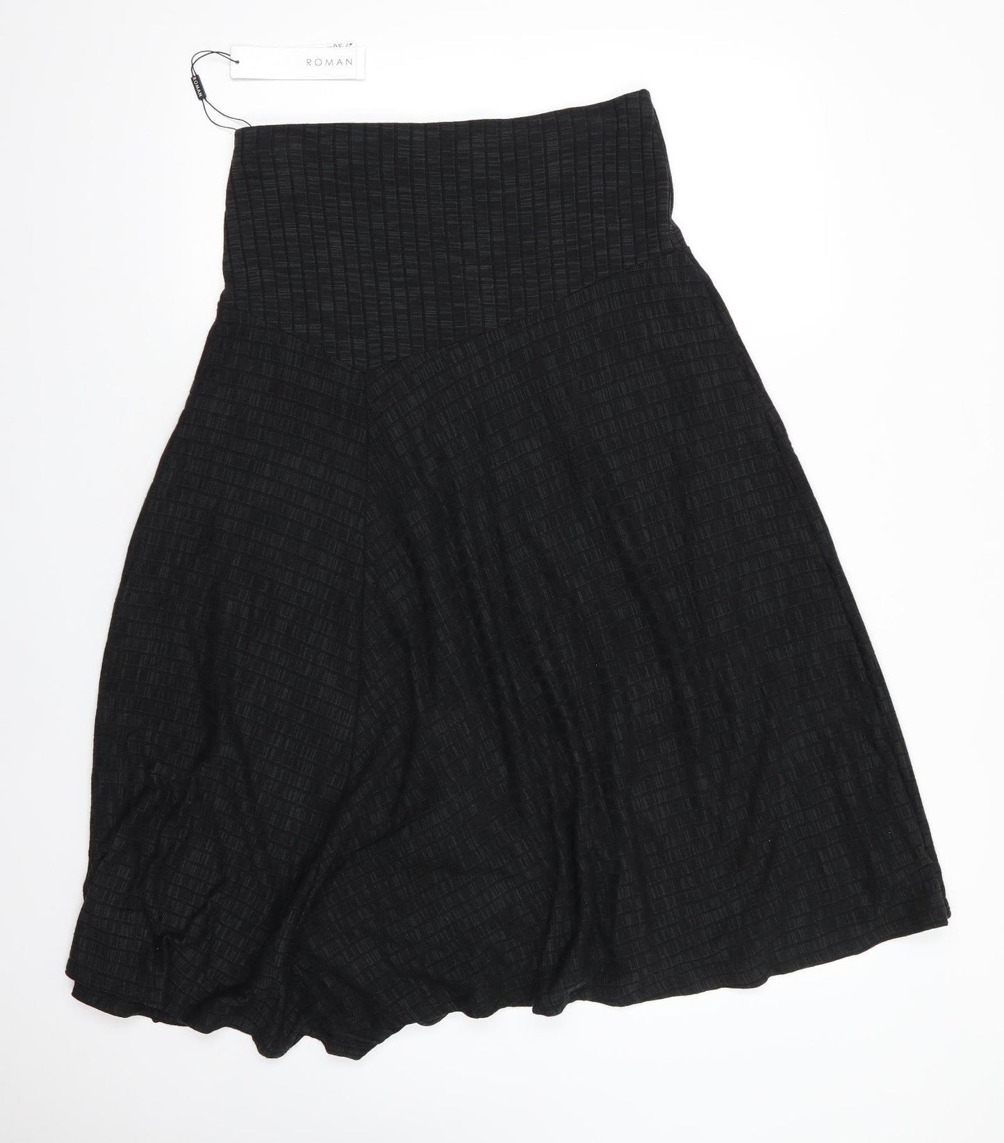 Roman Womens Grey  Polyester A-Line Skirt Size 12