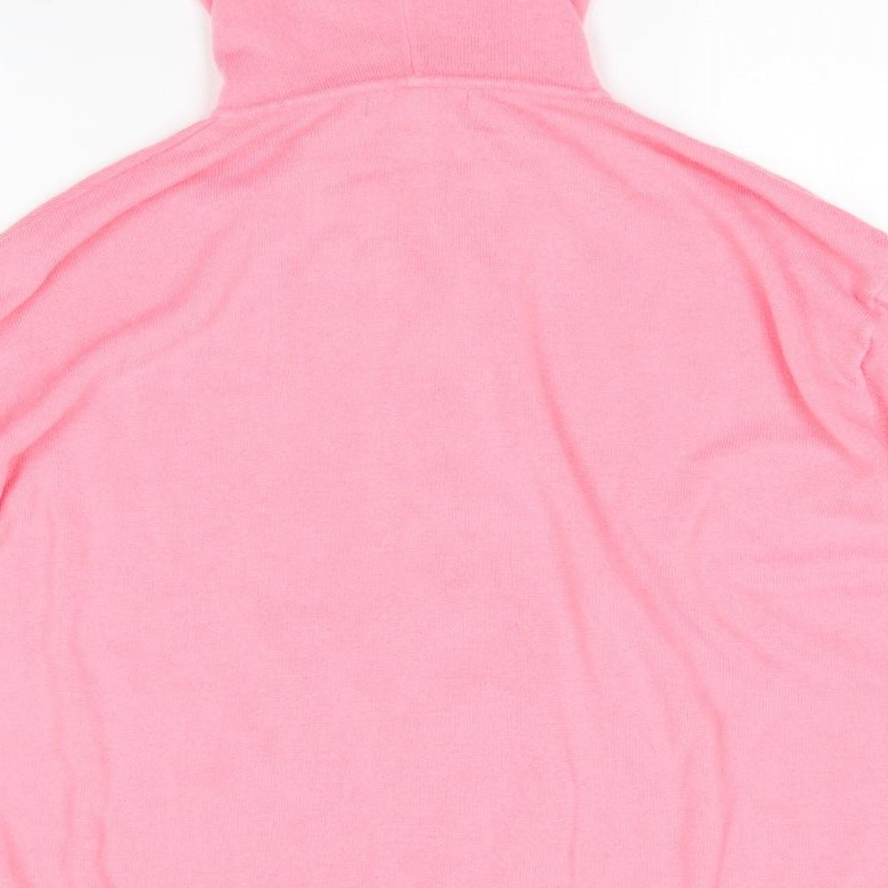 M&S Womens Pink  Acrylic Full Zip Hoodie Size M