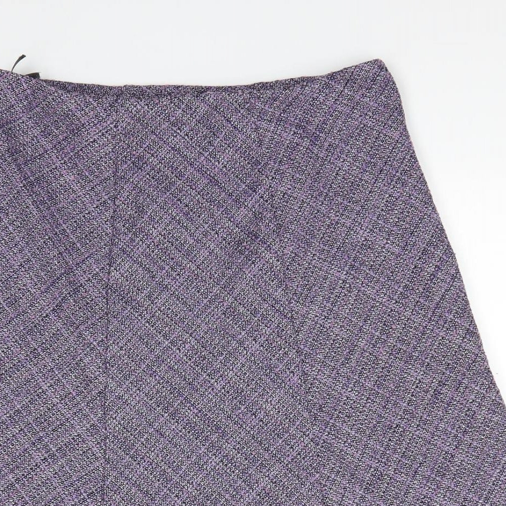 Honor Milburn Womens Purple  Polyester A-Line Skirt Size 12