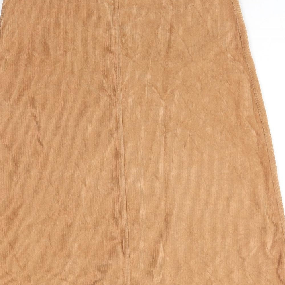 TU Womens Brown  Cotton A-Line Skirt Size 14