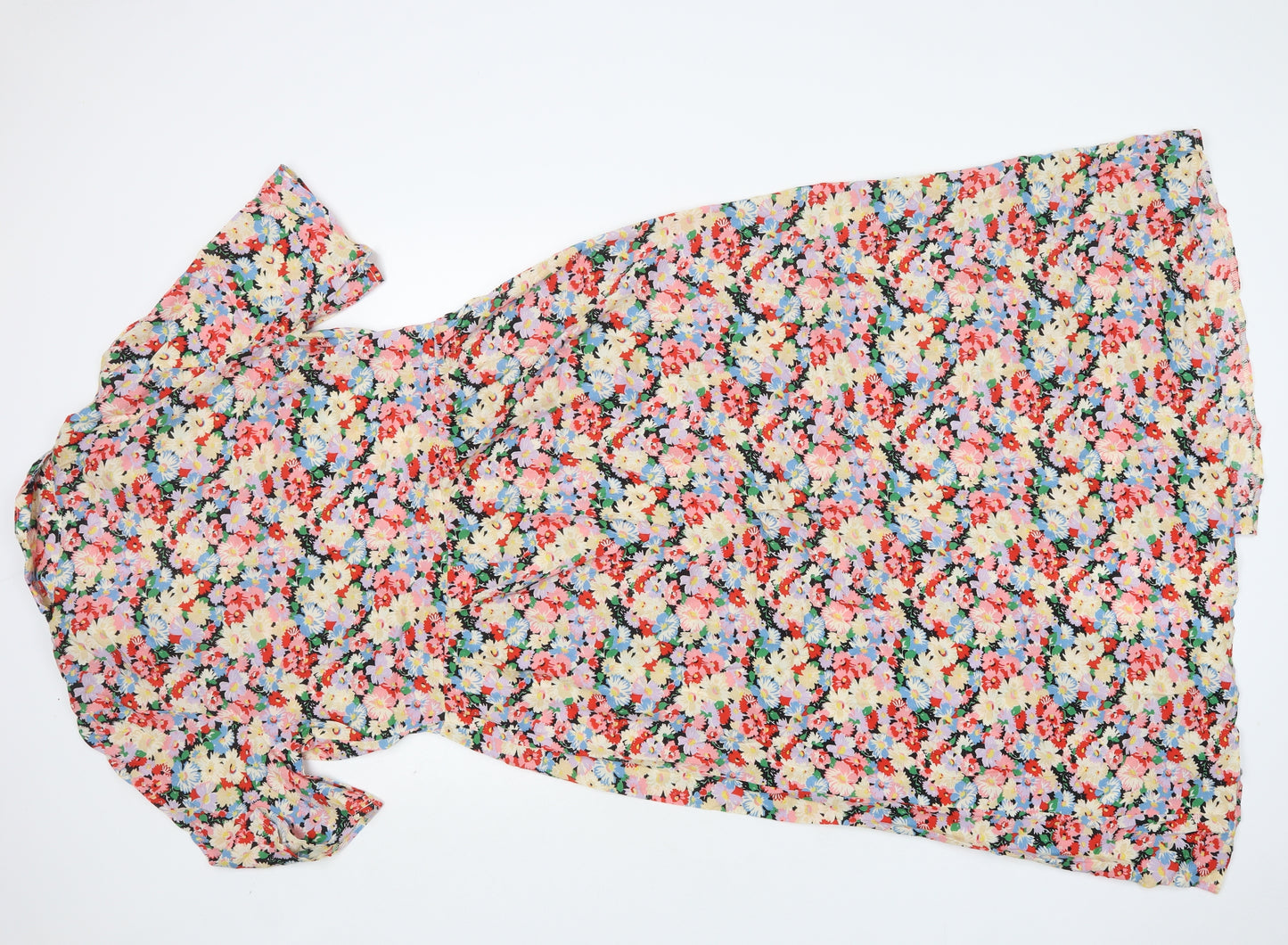 Nobody's Child Womens Multicoloured Floral Viscose Maxi  Size 14  Collared Button