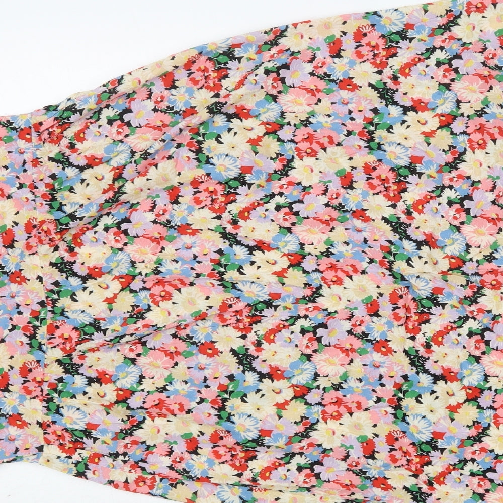 Nobody's Child Womens Multicoloured Floral Viscose Maxi  Size 14  Collared Button