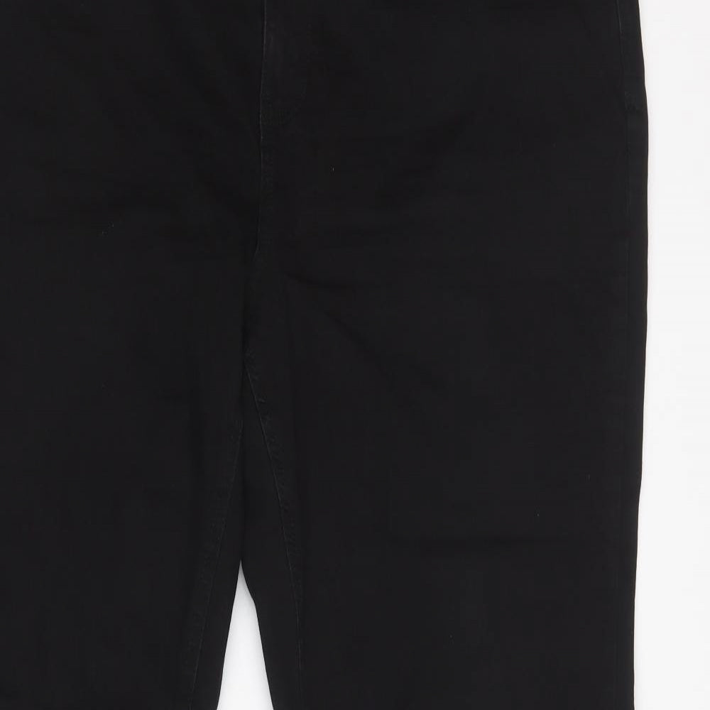 George Womens Black  Cotton Bootcut Jeans Size 22 L32 in Regular Button