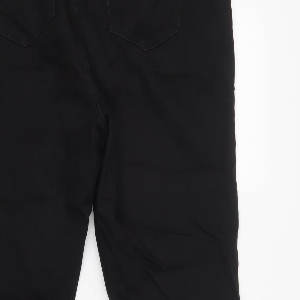 George Womens Black  Cotton Bootcut Jeans Size 22 L32 in Regular Button
