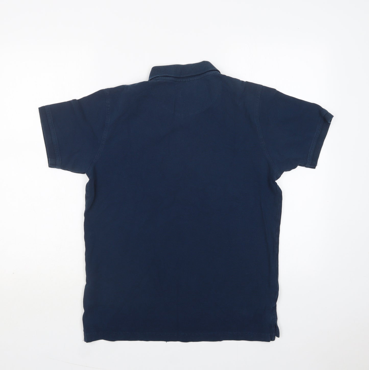 Pierre Cardin Mens Blue  Cotton  Polo Size M Collared Button
