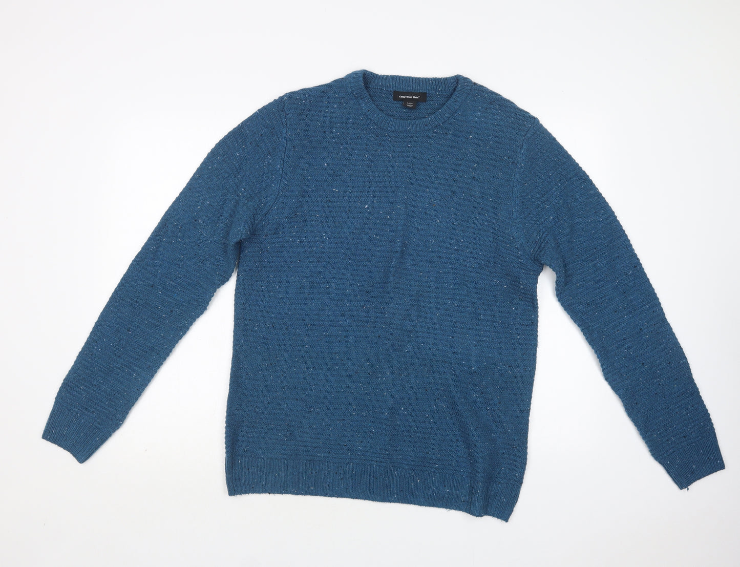 Prim ark Mens Blue Crew Neck  Acrylic Pullover Jumper Size L