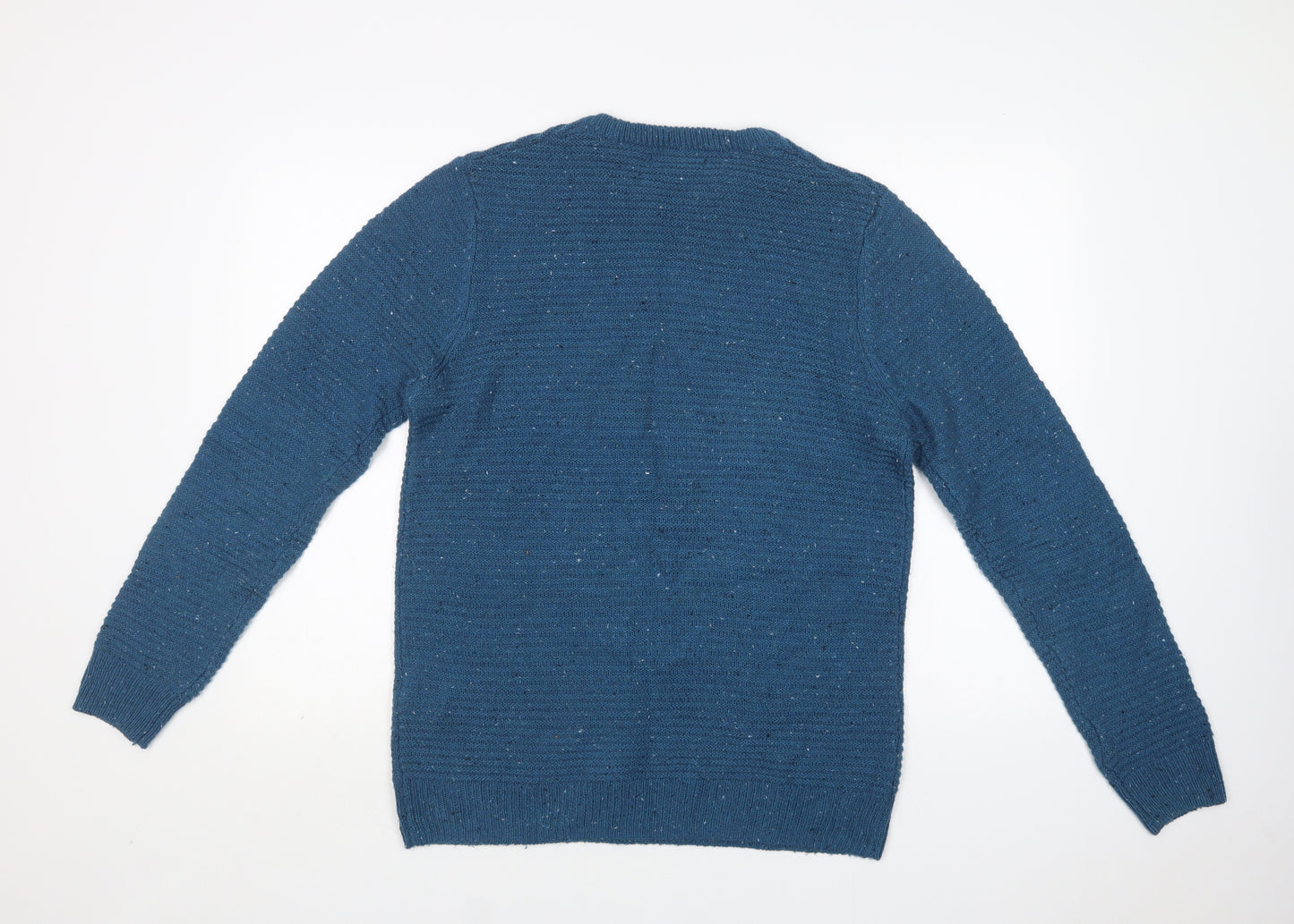 Prim ark Mens Blue Crew Neck  Acrylic Pullover Jumper Size L