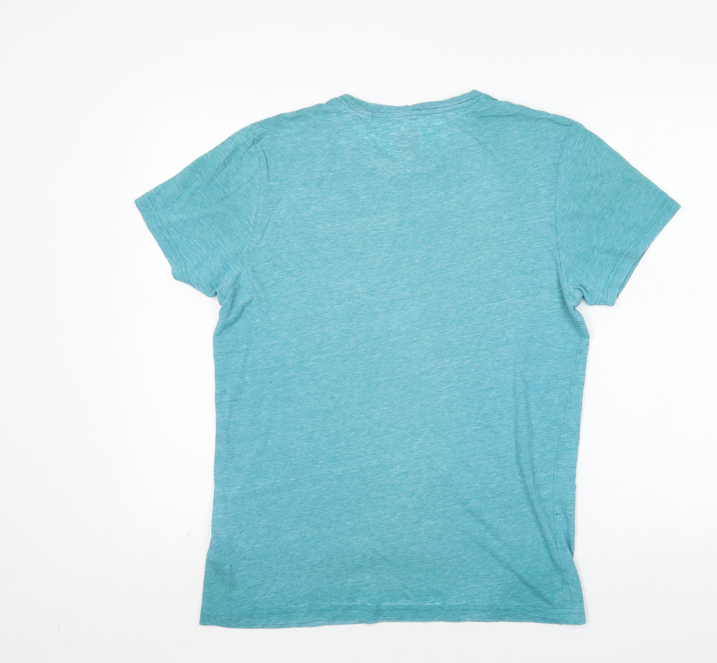 NEXT Womens Blue  Cotton Basic T-Shirt Size M Crew Neck - Los Angeles
