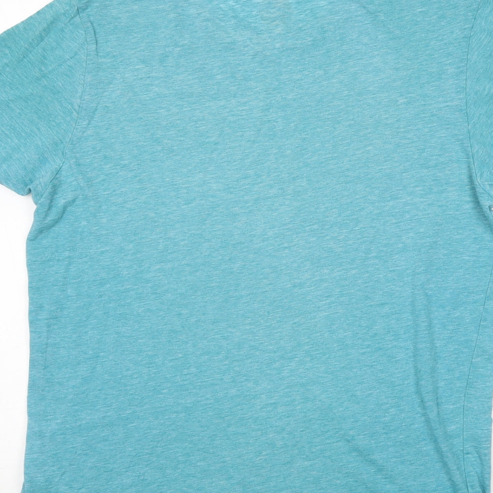 NEXT Womens Blue  Cotton Basic T-Shirt Size M Crew Neck - Los Angeles